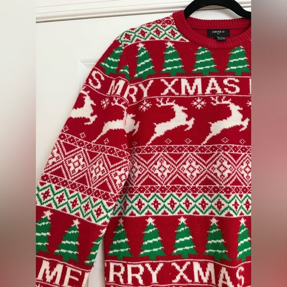 Forever 21 Red and Green Christmas Sweater - Picture 3 of 6